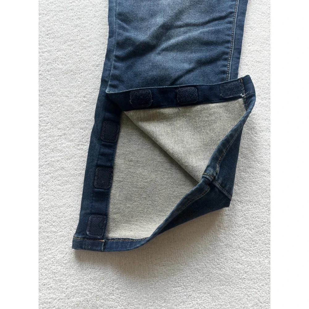 Sonoma Adaptive Jeans Kids Small Blue Elastic Waist Hook and Loop‎ Leg Openings